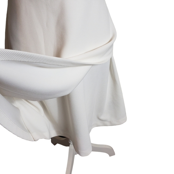 Jessica Simpson White Dress Size 8 Gold Stud Collar Racerback Cocktail Party - Picture 8 of 13